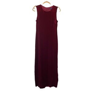 Y2K Reitmans Red Velvet Maxi Dress Womens Holiday Whimsigoth Sleeveless Canada